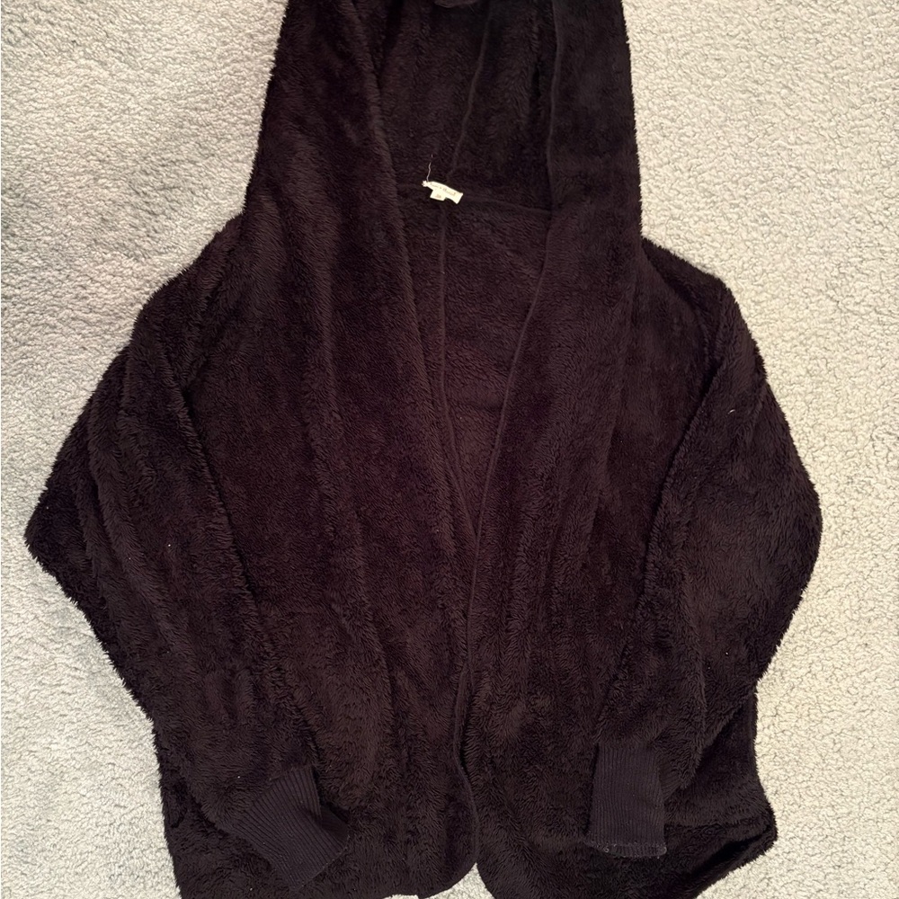 Hem & Thread Plush Black Jacket
